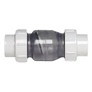 0.75" Swing Check Valves, True Union Clear PVC, Slip