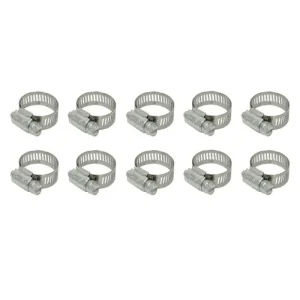 1/2" Stainless Steel Hose Clamp - 10 Pack