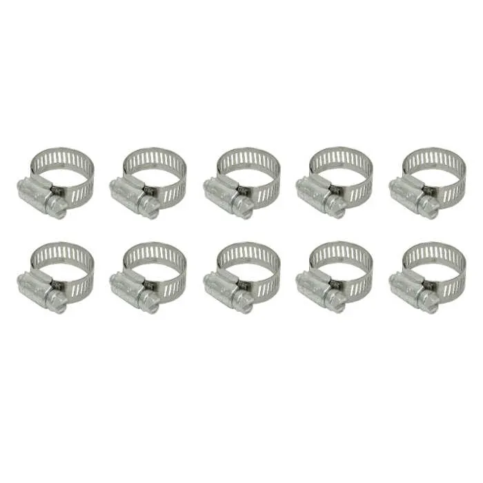 1/2" Stainless Steel Hose Clamp - 10 Pack