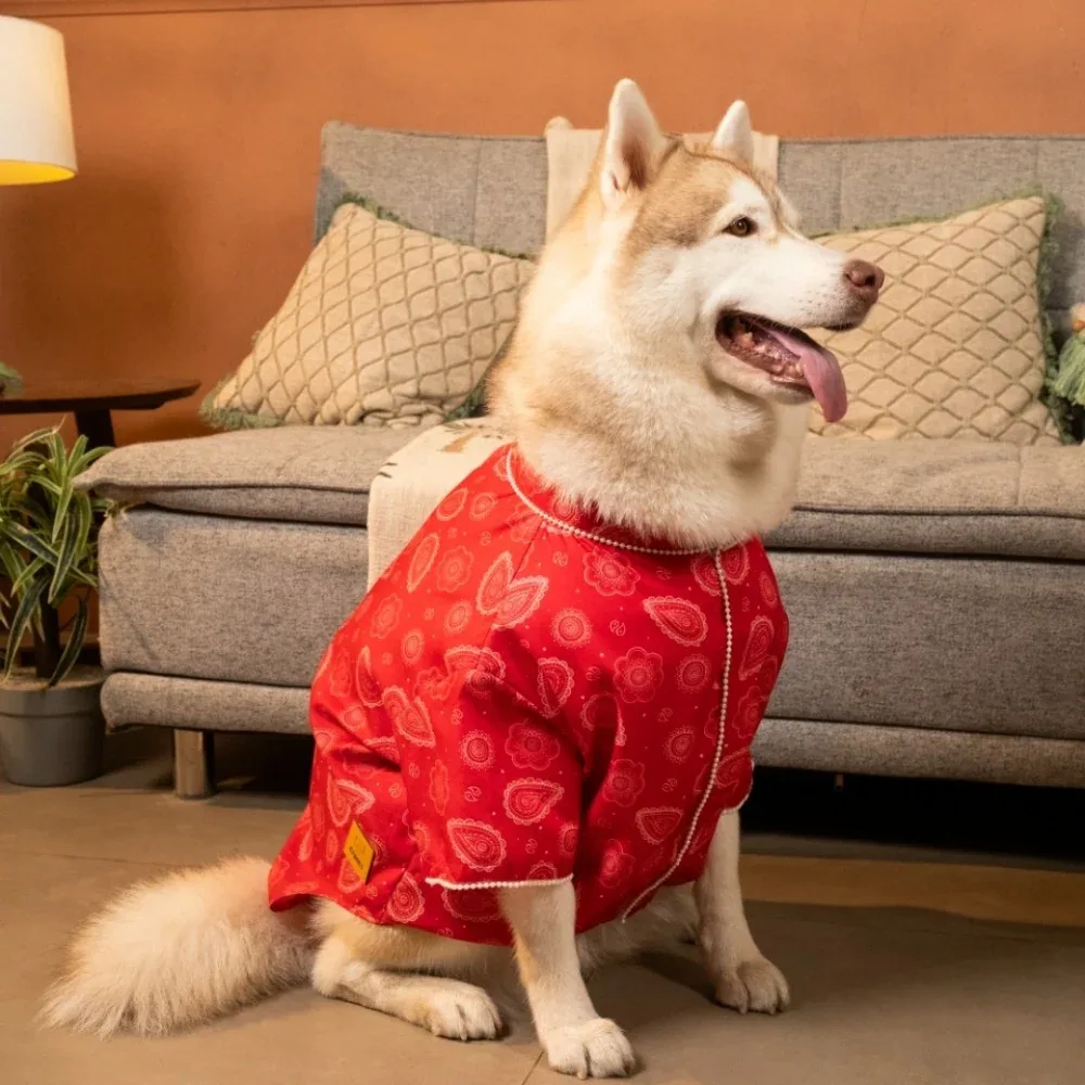 15 Furries Heera Moti Kurta for Dogs (Red) - Image 2