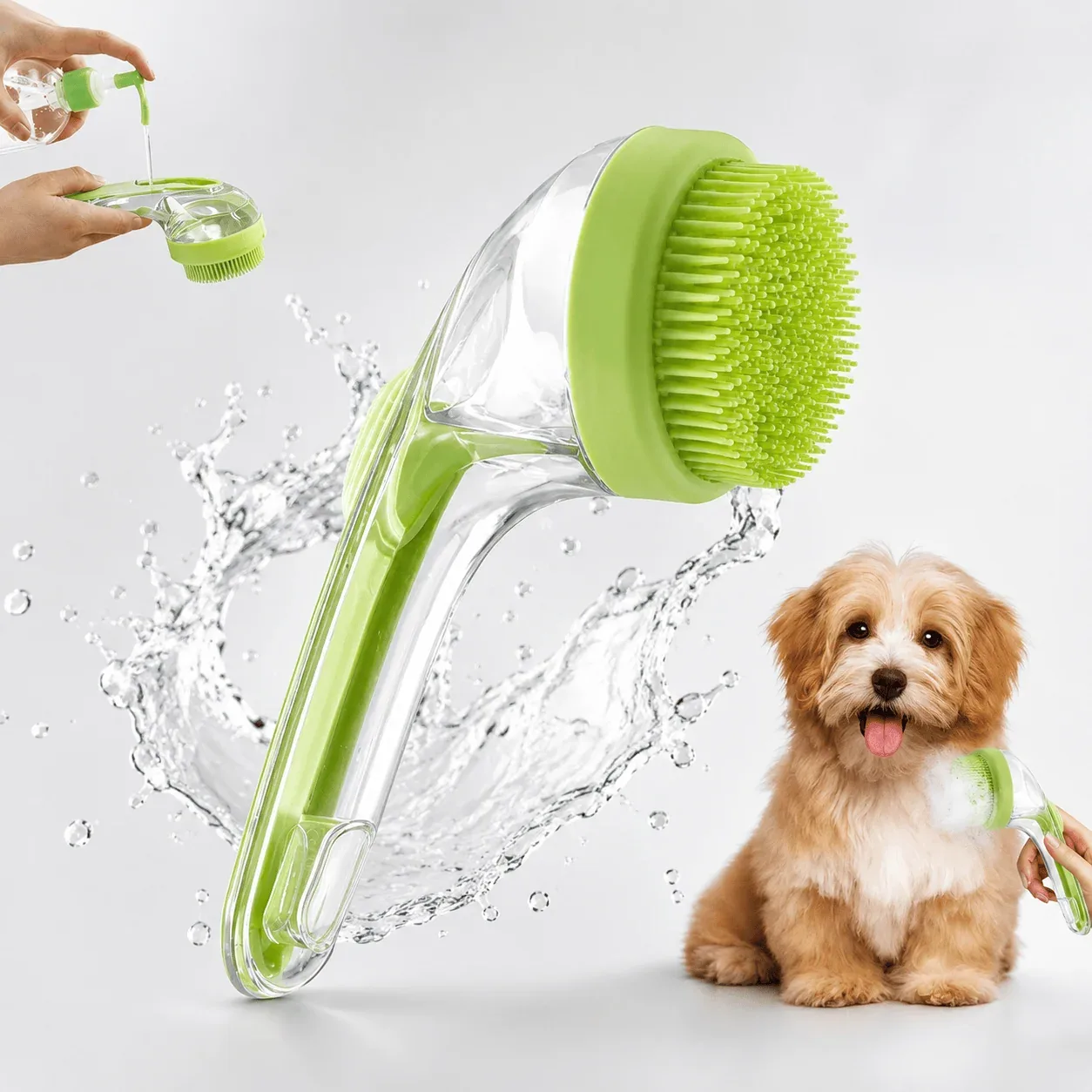 2-in-1 Pet Bath Brush & Shampoo Dispenser - Image 2