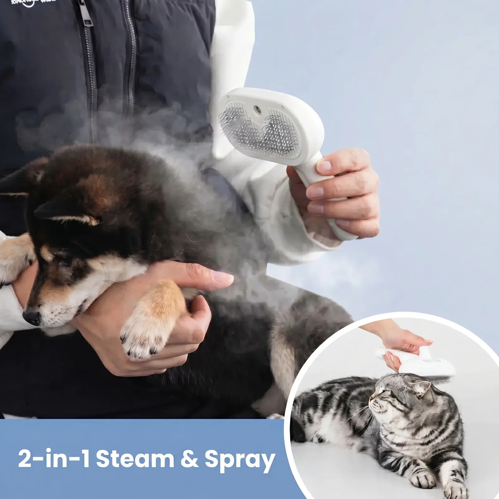 2 in 1 Pet Spray Hair Removal Comb - Image 2