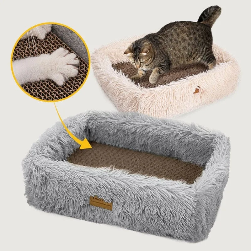 2-in-1 Scratching Cat Bed
