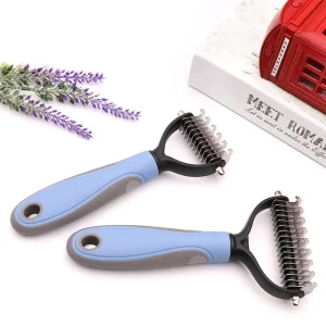 2-Pack Dog Grooming Comb Set – Large & Small Shedding & Detangling Tools