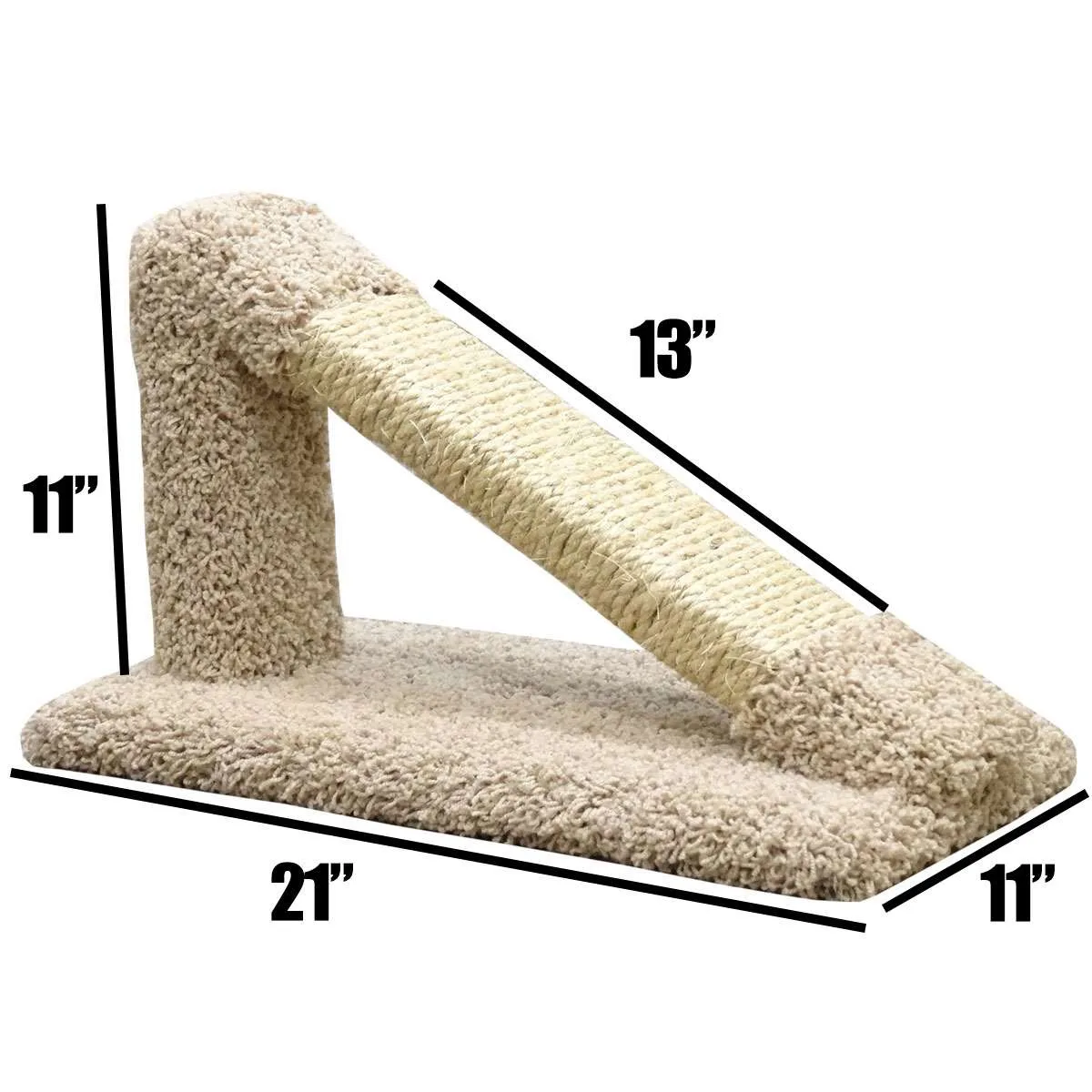 2 Pack of Angled Sisal Rope Cat Scratching Post | Made in USA - Image 2