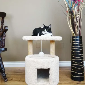 24" Premier Cat Sleeper — Solid Wood Elevated Cat Bed & Lounger