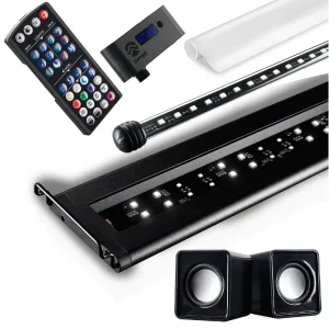 24″ - 36" Serene Freshwater Aquarium LED Kit w/ Background Lighting & Audio (4025) - Current USA