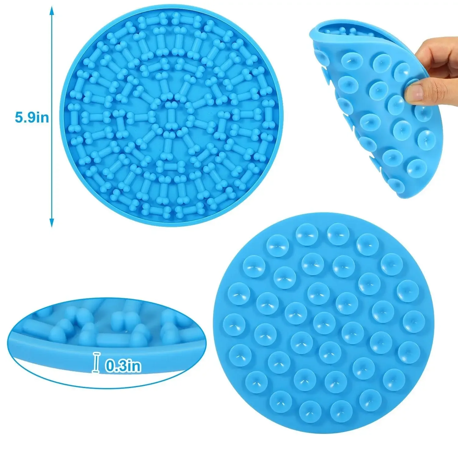 2PCS Lick Mats – Suction Slow Feeder for Dogs & Cats - Image 2