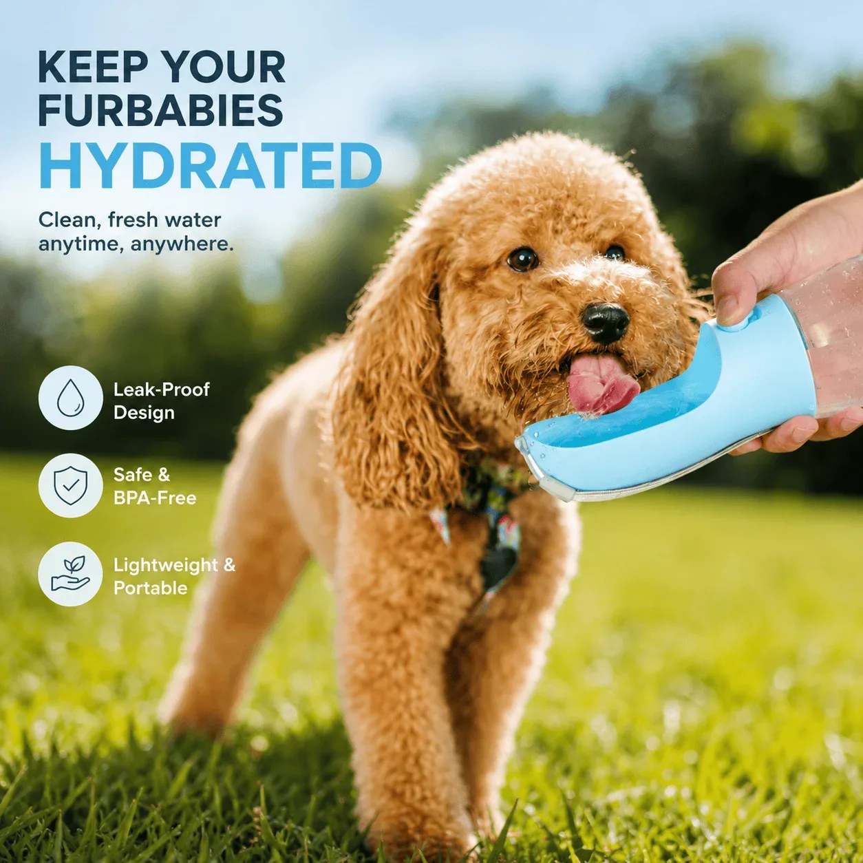 3-in-1 Portable Dog Water Bottle - Image 2