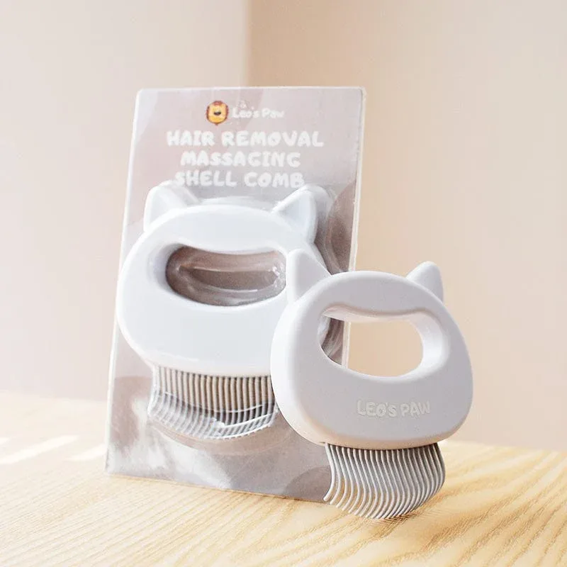 (3 Pack Bundle) Cat Hair Removal Massaging Shell Comb - Image 2