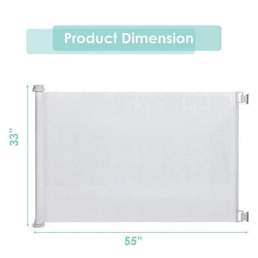 33 in Tall Retractable Mesh Safety Gate for Indoor and Outdoor Use - Image 2
