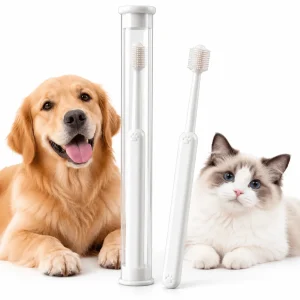 360° Pet Toothbrush 2-Pack – Soft Bristles for Dogs & Cats