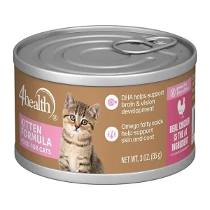 4health Kitten Grain-Free Chicken Pate Wet Cat Food, 3 oz.