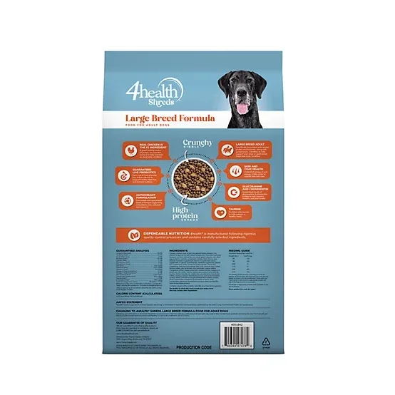 4health Shreds Large Breed Adult Chicken Formula Dry Dog Food, 18lbs - Image 2