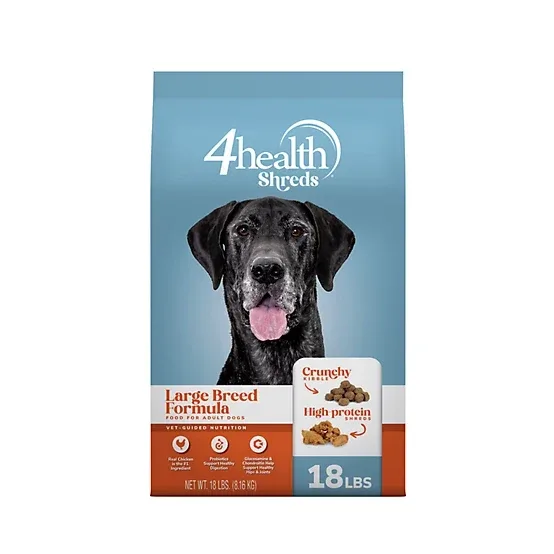 4health Shreds Large Breed Adult Chicken Formula Dry Dog Food, 18lbs