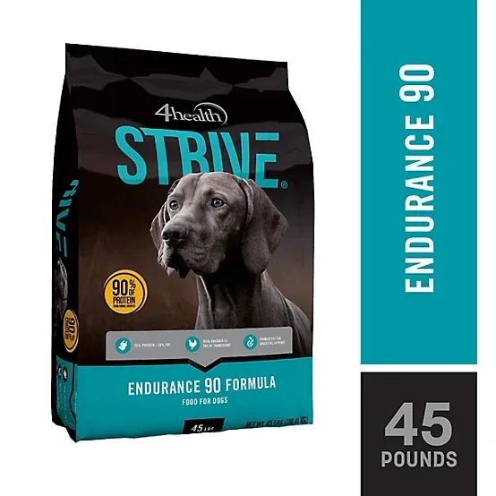 4health Strive All Life Stages Endurance 90 Formula Dry Dog Food, 45 lb. Bag