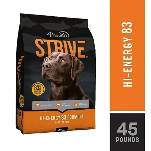 4health Strive All Life Stages Hi-Energy 83 Formula Dry Dog Food, 45 lb. Bag