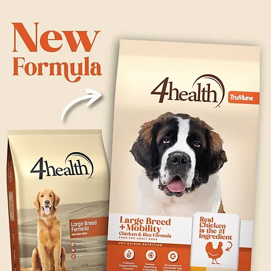 4health with Wholesome Grains Large Breed and Mobility Adult Chicken and Rice Formula Dry Dog Food, 45lb - Image 2