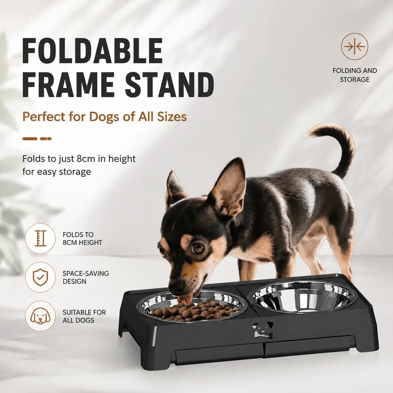 5-Height Adjustable Elevated Dog Bowls - Image 2