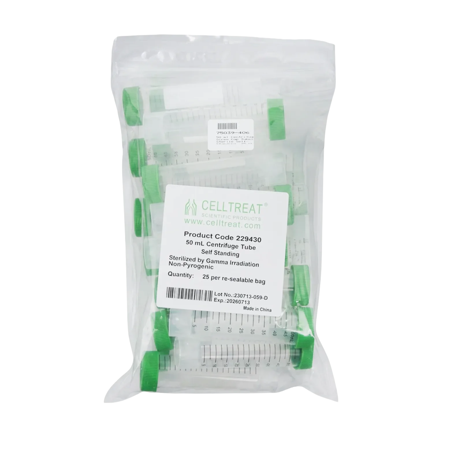 50 ml Centrifuge Screw Cap Tubes Sterile Self-Standing