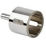 60mm 2.32" Diamond Coated Glass Drill Bit / Hole Saw for 1.5" sch. 40 Bulkheads