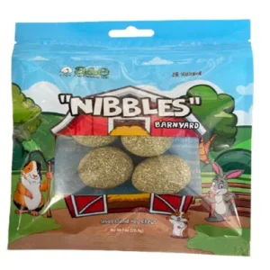A & E Cages Barnyard Nibbles Hay Chew Small Animal Bites Round, 1ea/4Pc