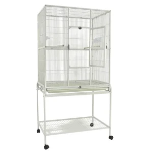 A & E Cages Flight Cage and Stand White 31In X 20 in
