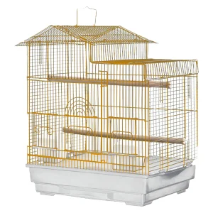 A & E Cages Light Wire House Top Cage Green/Red/Blue/Yellow 4ea/18In X 14 in, 4 pk