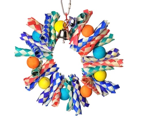 A & E Cages Made in America Fiesta Wreath Bird Toy SM 9in X 7in X 2in - Image 2