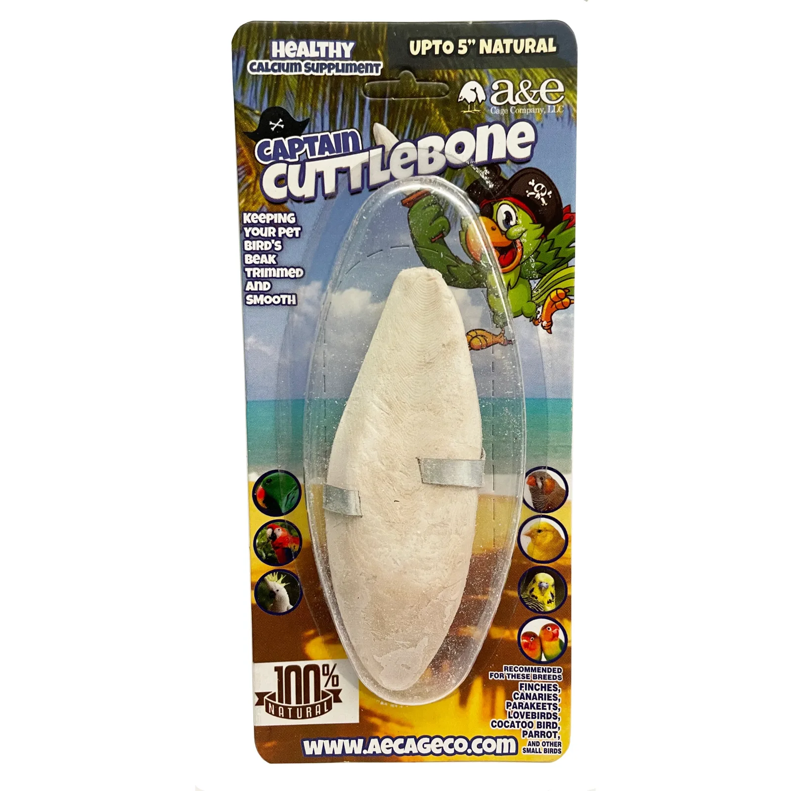 A & E Cages Natural Cuttlebone 5 in