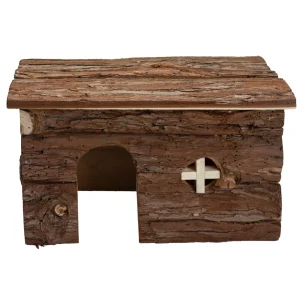 A & E Cages Nibbles Log Cabin Small Animal Hut Brown Large