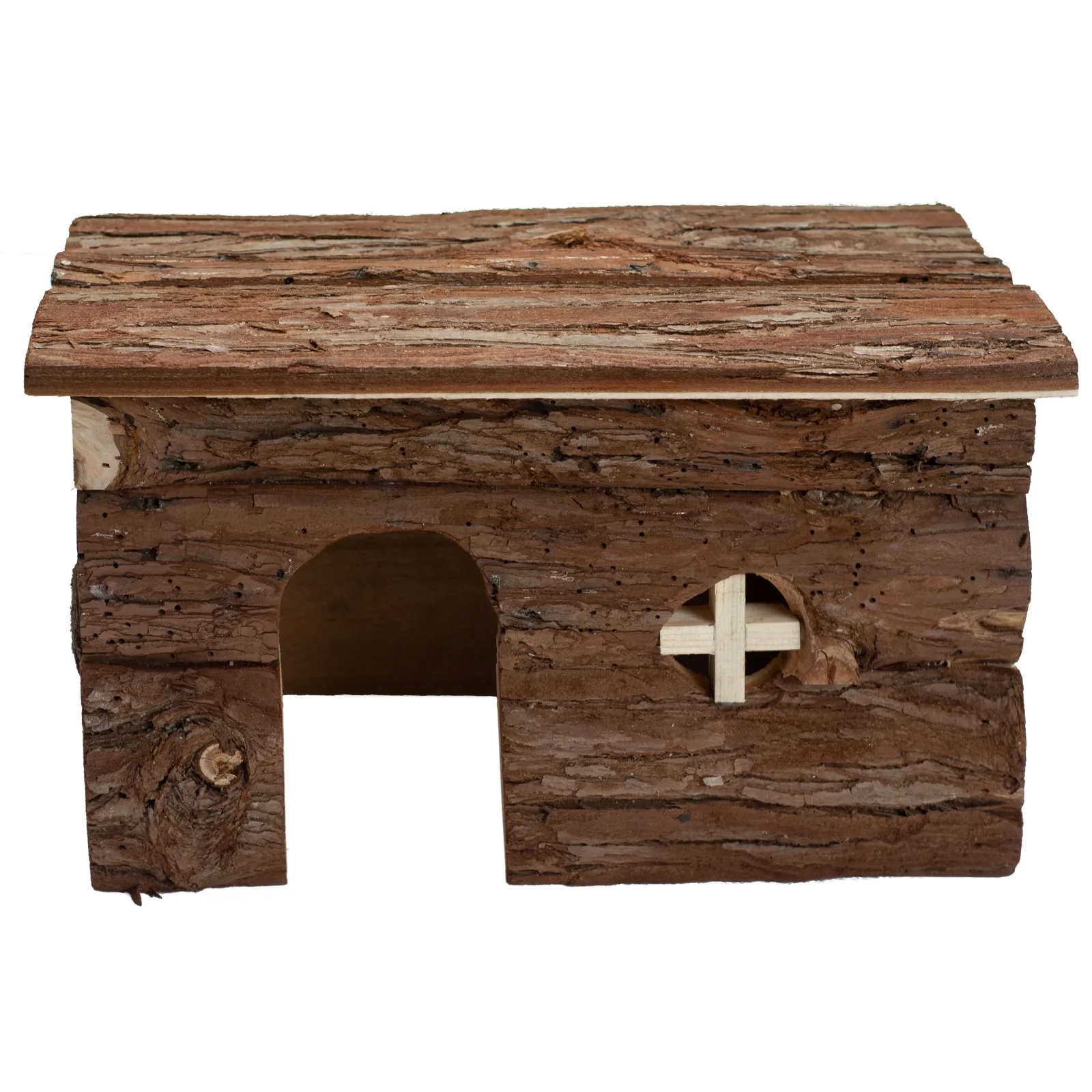 A & E Cages Nibbles Log Cabin Small Animal Hut Brown Large