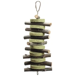 A & E Cages Nibbles Natural Circle Hay Small Animal Chew Stackers