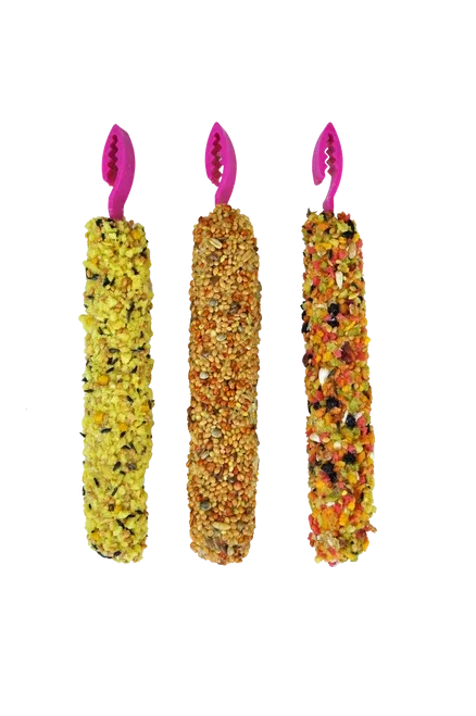 A & E Cages Smakers Snack 3-in-1 Mix Treat Stick for Parakeets 4.59 oz 3 Count - Image 2