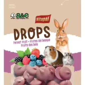 A & E Cages Vitapol Drops Small Animal Treats Forest Fruit 2.65 oz