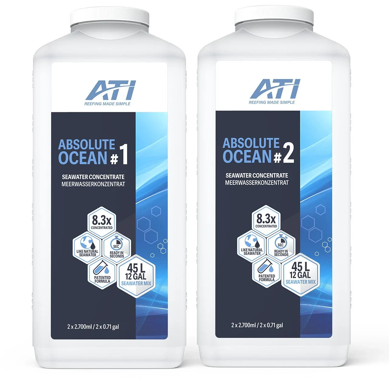 Absolute Ocean 2 x 2.700ml Set - Perfect Seawater Concentrate - ATI