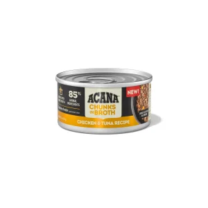 Acana Chunks in Broth Canned Cat Food Chicken & Tuna 24ea/3 oz