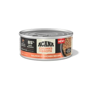 Acana Chunks in Broth Canned Cat Food Salmon & Chicken 12ea/5.5 oz