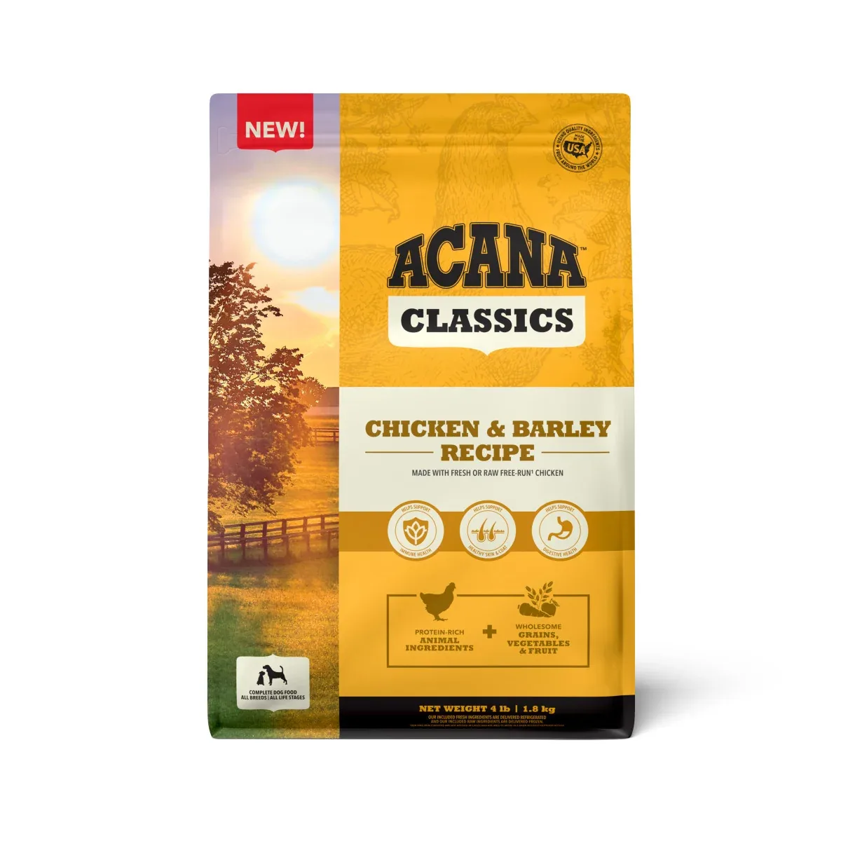 Acana Classics Dry Dog Food Chicken & Barley 4 lb