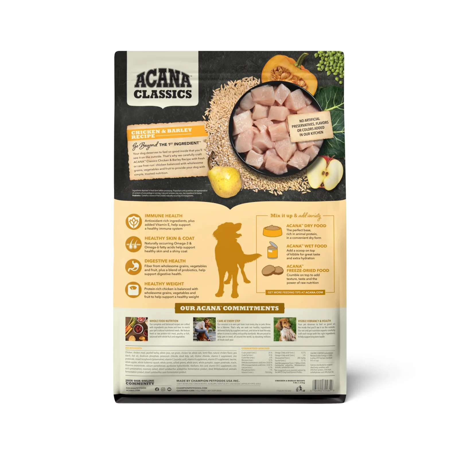 ACANA Classics Dry Dog Food Chicken & Barley Recipe 4lb - Image 2