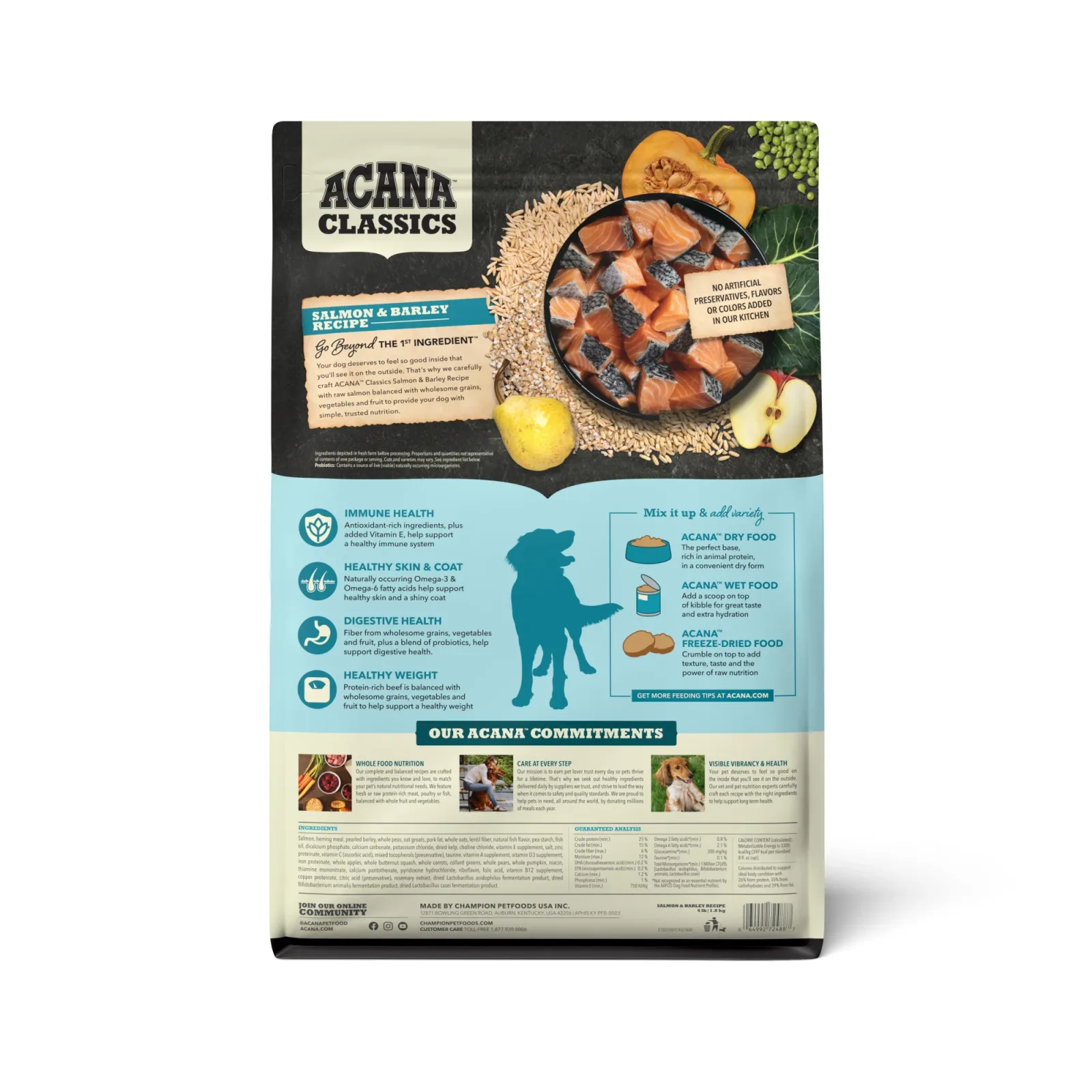 ACANA Classics Dry Dog Food Salmon & Barley Recipe 4lb - Image 2