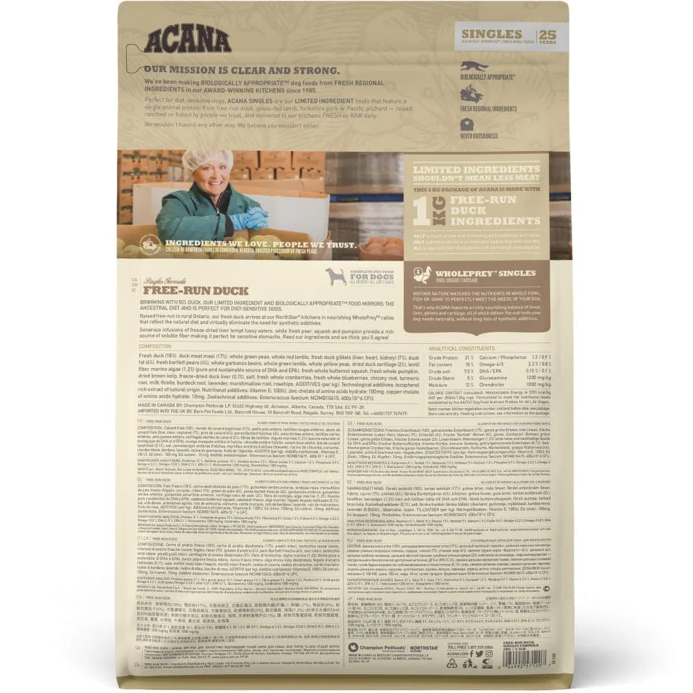 Acana Free Run Duck Dog Dry Food (All Breeds) - Image 2