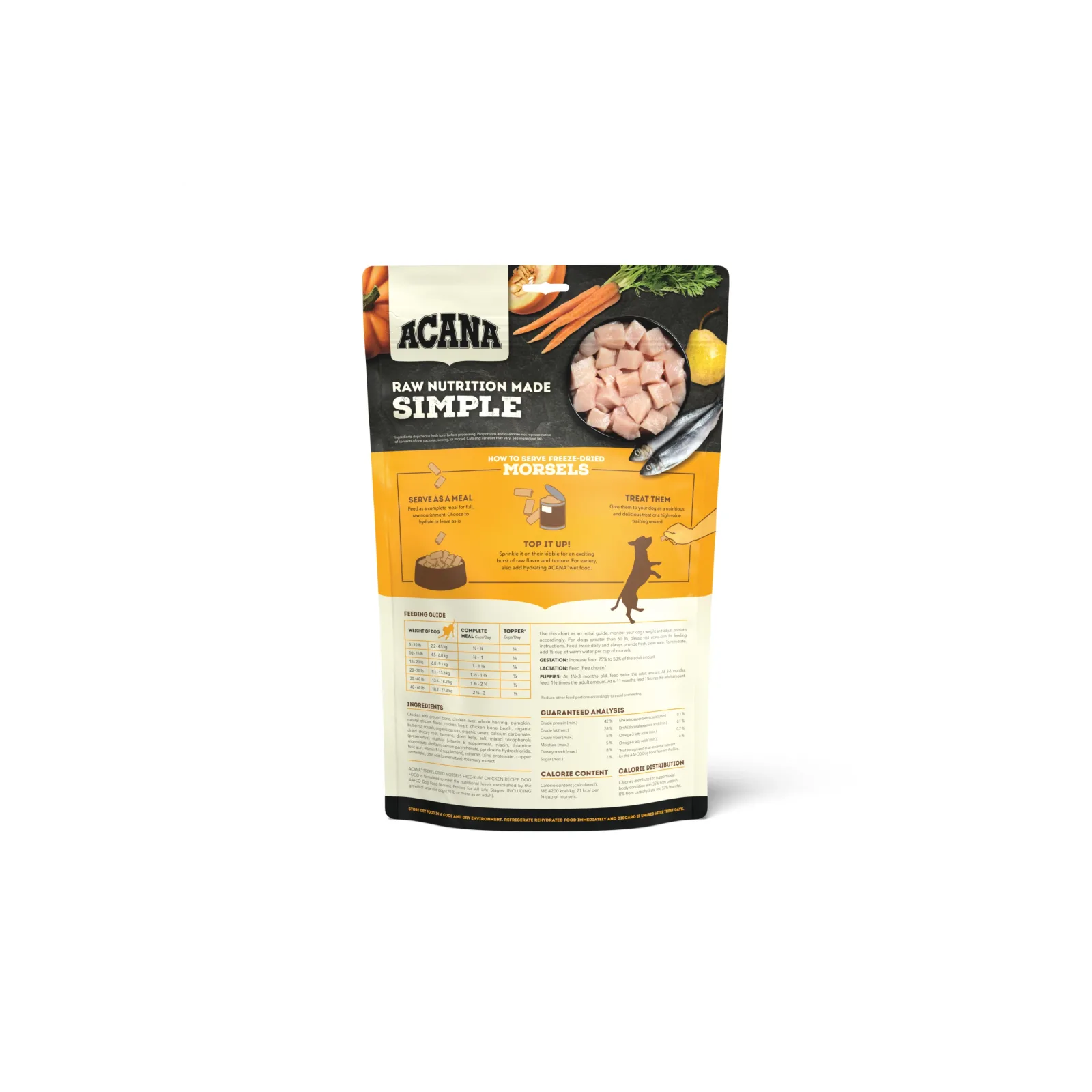 ACANA Freeze-Dried Food Morsels Free Run Chicken Recipe 8OZ - Image 2