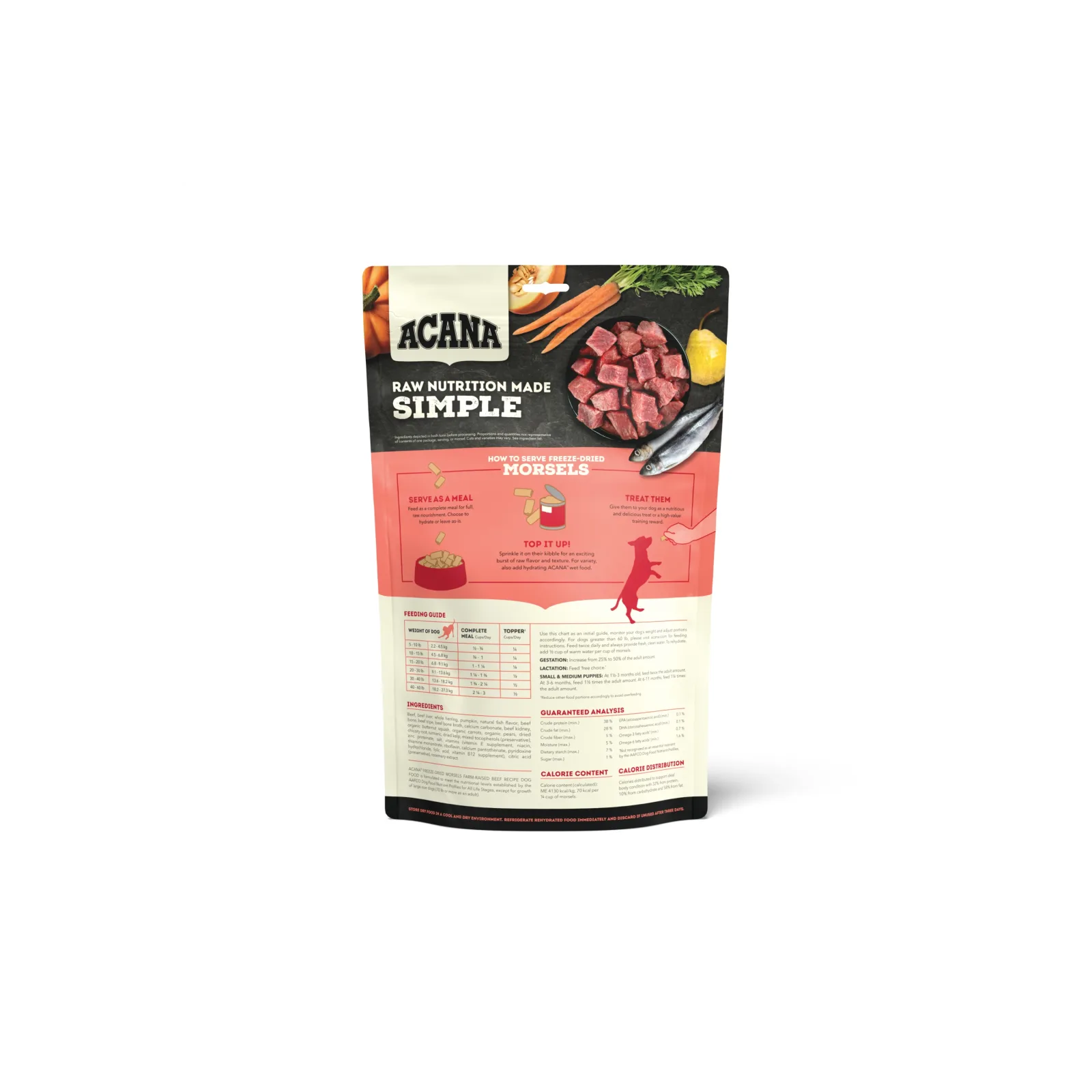 ACANA Freeze-Dried Food Morsels Ranch Raised Beef Recipe 8OZ - Image 2