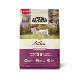 Acana Highest Protein Dry Kitten Food Chicken, Turkey & Salmon 4 lb
