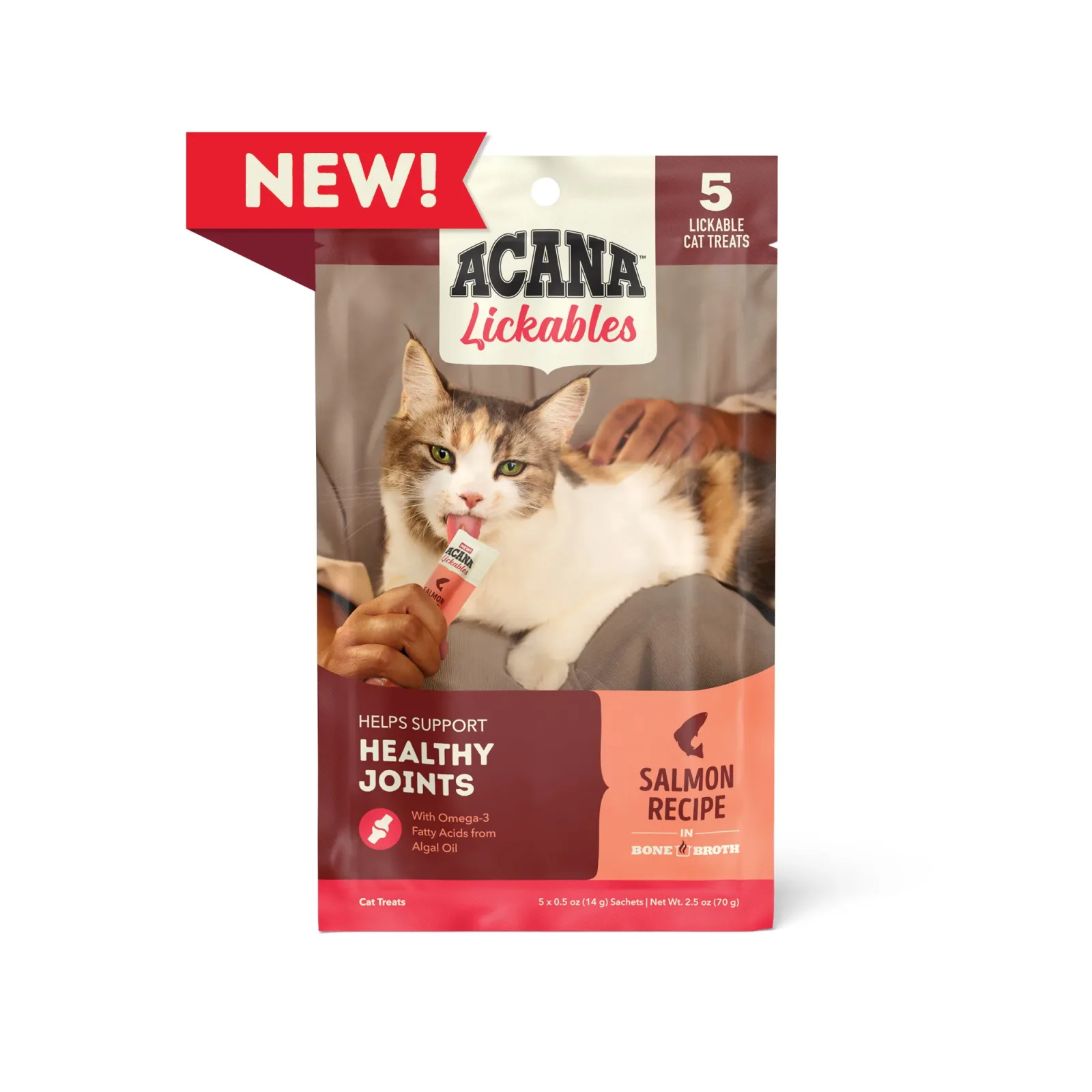 Acana Lickables Cat Treats Healthy Joints Salmon 2.5 oz, 5 pk