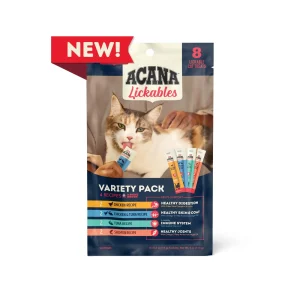 Acana Lickables Cat Treats Variety Pack Variety Pack (Chicken, Chicken & Tuna, Tuna, Salmon) 4 oz, 8 pk