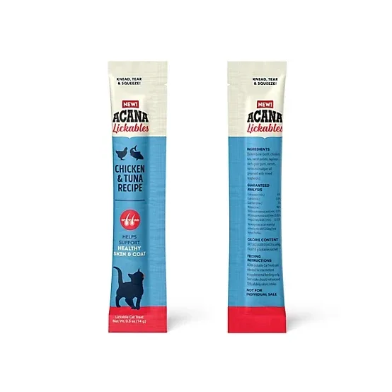 ACANA Lickables Chicken & Tuna Recipe Cat Treats, 2.5 oz., 5 ct.