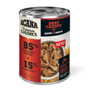 Acana Premium Chunks Beef Recipe in Bone Broth Canned Dog Food