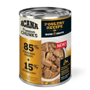 Acana Premium Chunks Poultry Recipe in Bone Broth Canned Dog Food